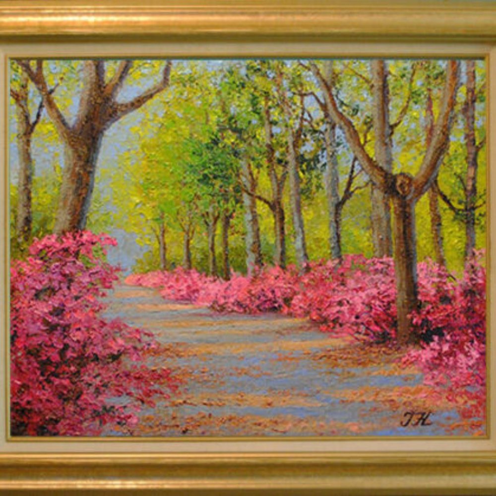 Spring madness. Original framed oil on canvas 16"x20" painting from artist